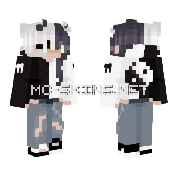 Dual Powers RCE Minecraft skin, front and back