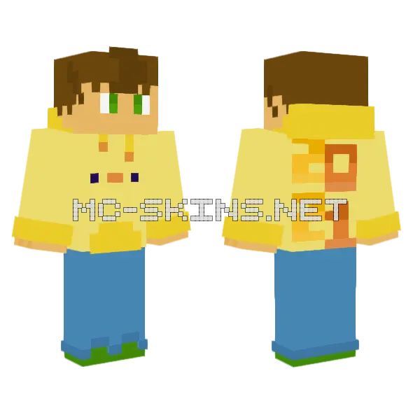 Duck Greener 2 0 Minecraft skin, front and back