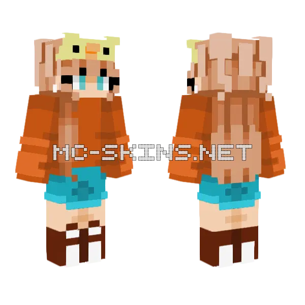Duck Hat Boy Minecraft skin, front and back