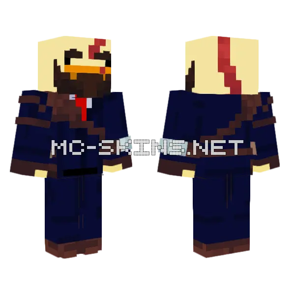 Duck Kratos Suit Minecraft skin, front and back