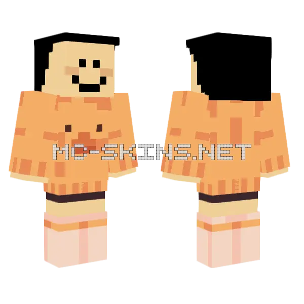 Duck Quackity Minecraft skin, front and back