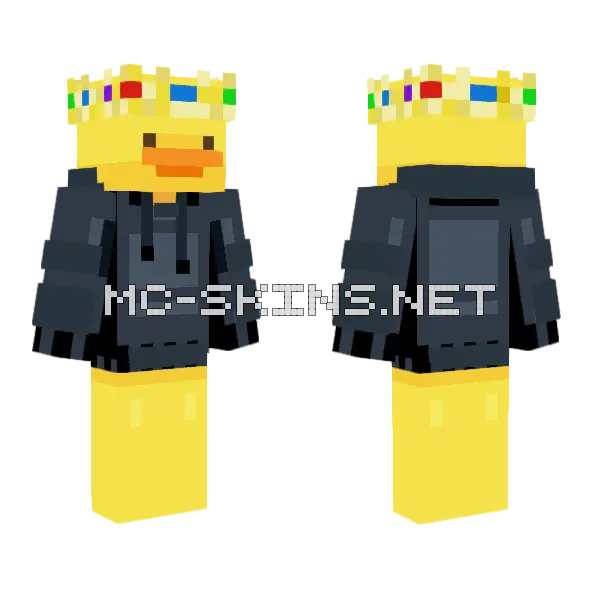 Duck with Black Sweater, front and back