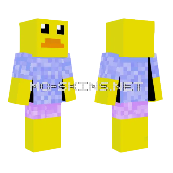 Duck With Clothes On Minecraft skin, front and back
