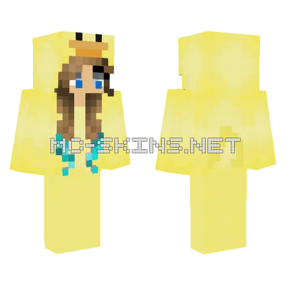 Duckie Girl Minecraft skin, front and back