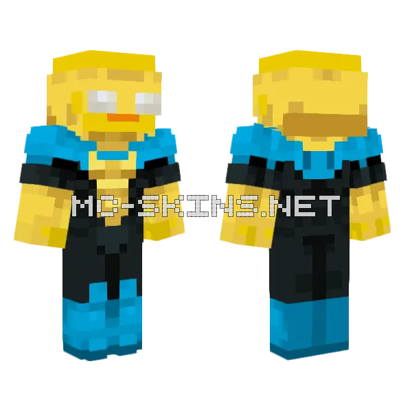 Duckvincible Minecraft skin, front and back