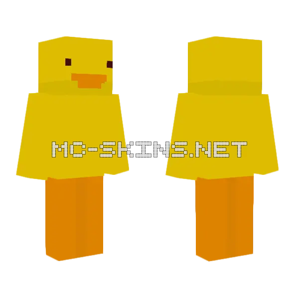 Ducky Minecraft skin, front and back