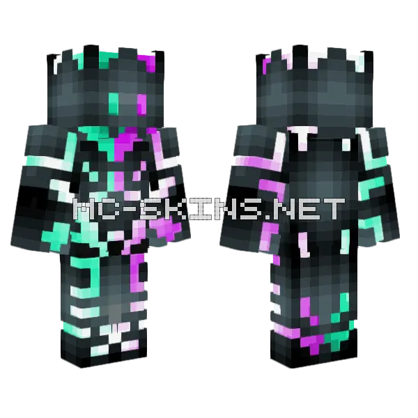Duel Color Robot Minecraft skin, front and back