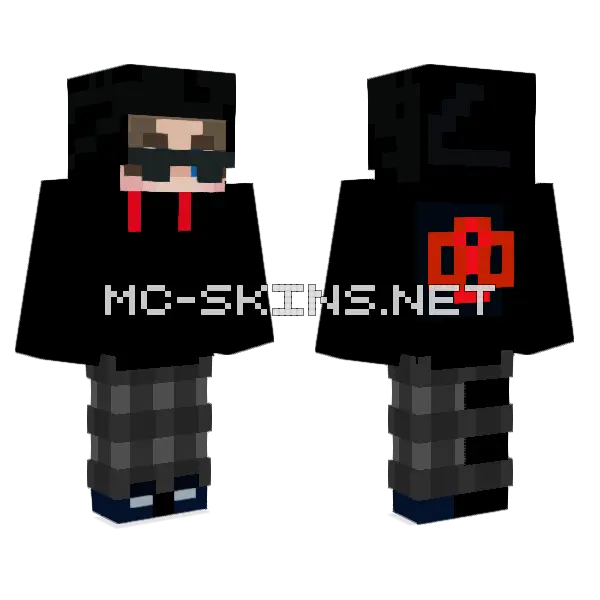 Duko Minecraft skin, front and back