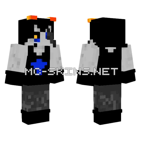 Dulcan Crossmound Minecraft skin, front and back