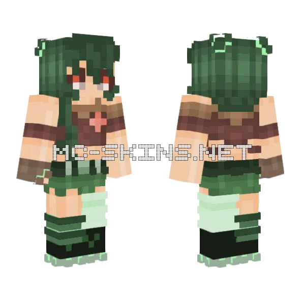 Dull Christmas Girl Minecraft skin, front and back