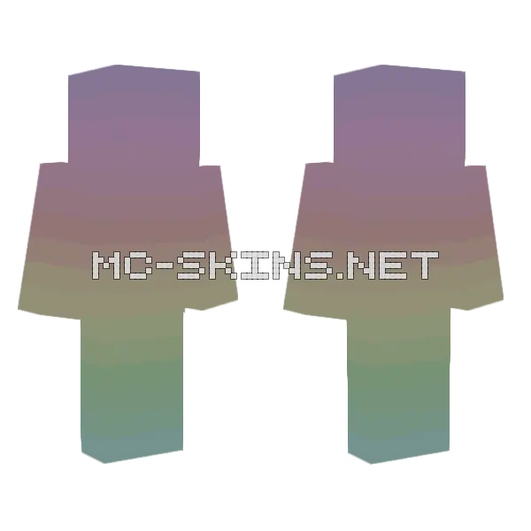 Dull Pastel Rainbow Color Base Minecraft skin, front and back