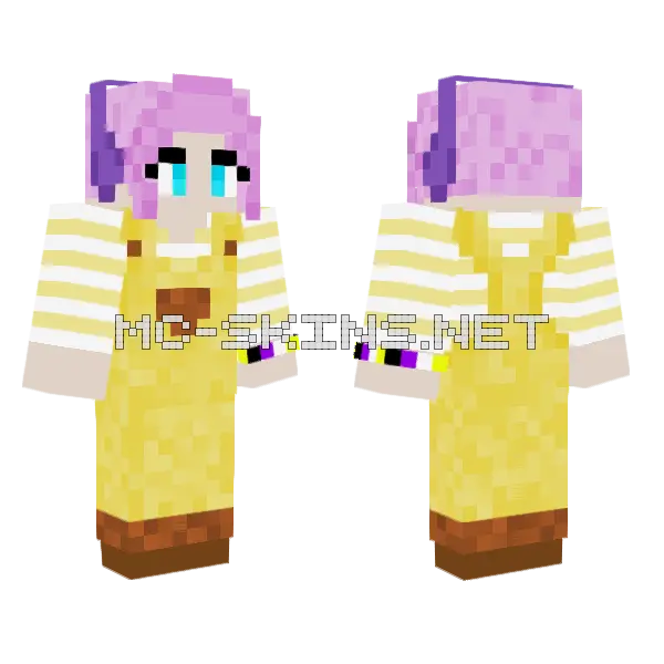 Dungaree Nb Minecraft skin, front and back