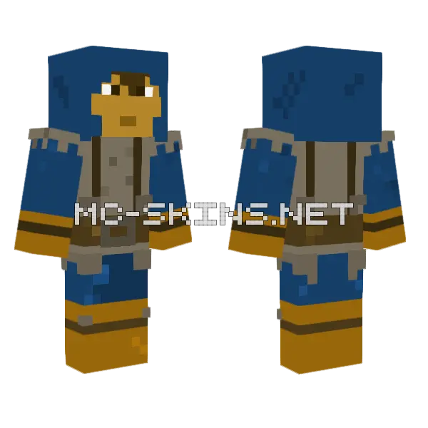 Dungeon Rogue Minecraft skin, front and back