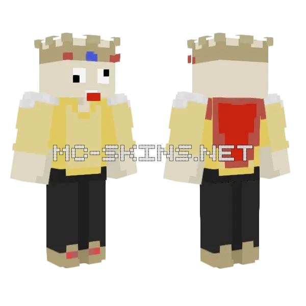 Durpy King Requested Minecraft skin, front and back