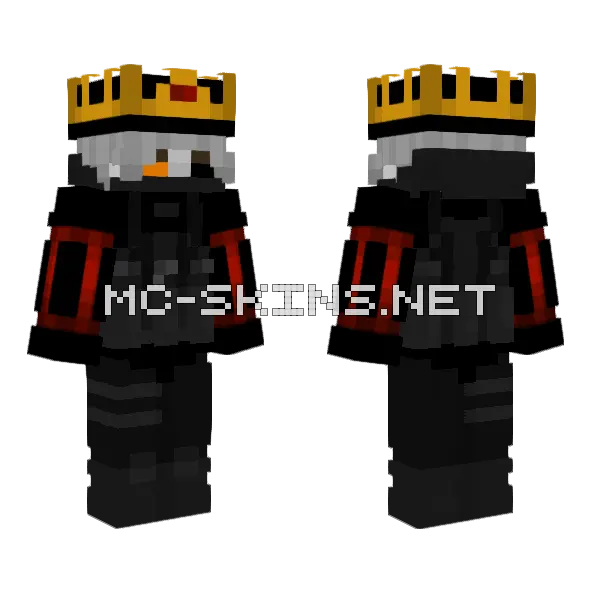 Dusk Pyrothian King 3 Minecraft skin, front and back