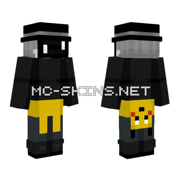 Dusk With Pikachu Hoodie Minecraft skin, front and back