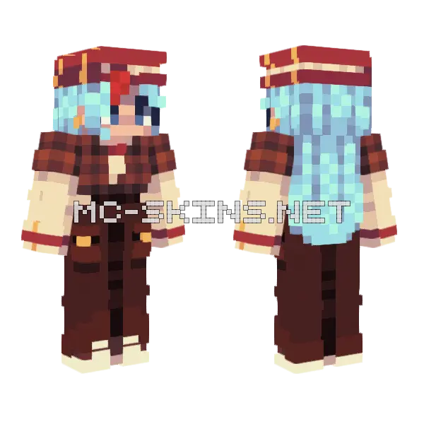Dust Cover Girl Minecraft skin, front and back
