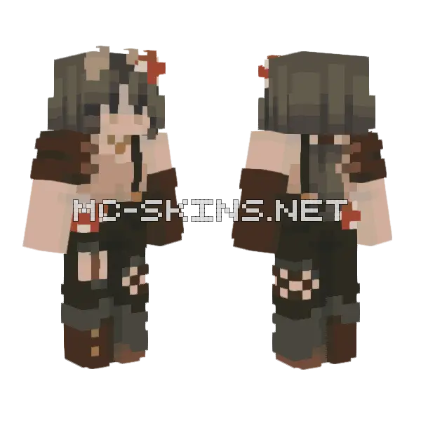 Dusty Forest Floor Gift Minecraft skin, front and back