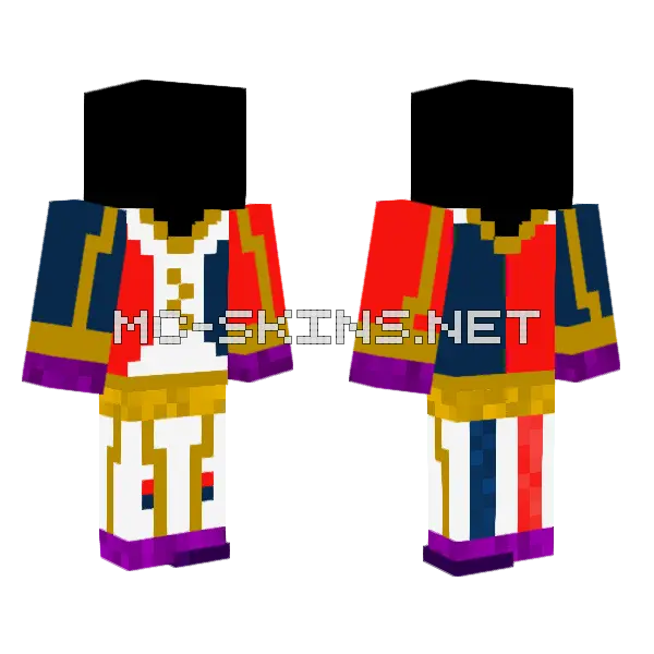 Dwarf Wizard Hat Minecraft skin, front and back