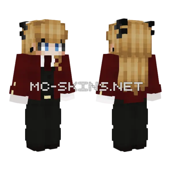 Dwe Girl Minecraft skin, front and back