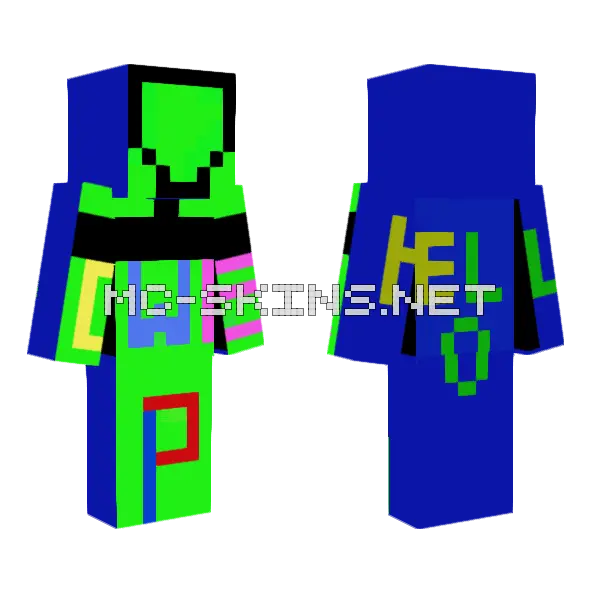 Dwep Minecraft skin, front and back