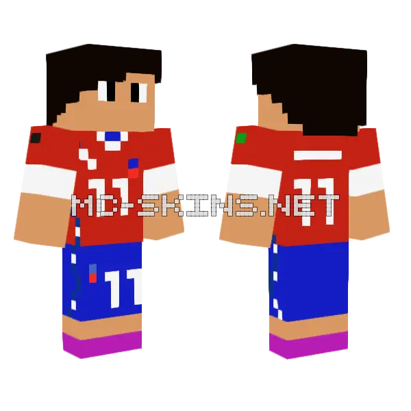 Dyckna Seleccion Chilena Minecraft skin, front and back