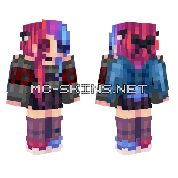 Dying Diamond Minecraft skin, front and back