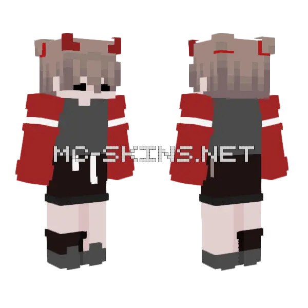 E Boy Minecraft skin, front and back
