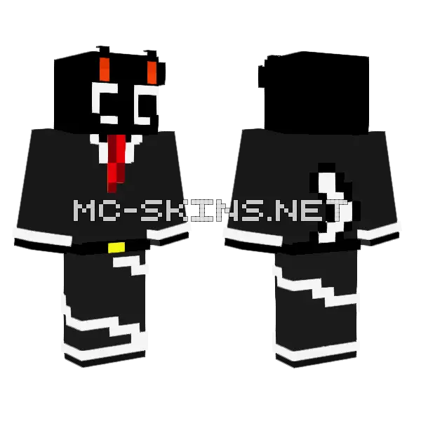 E4ma Business Cat Minecraft skin, front and back