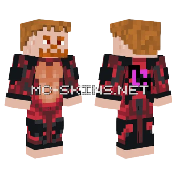 Eahaqual Deadpool Minecraft skin, front and back