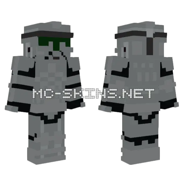 Early Death Trooper Armor Minecraft skin, front and back