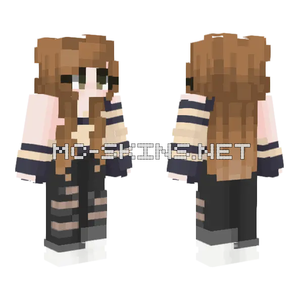 Early Fall Girl Minecraft skin, front and back
