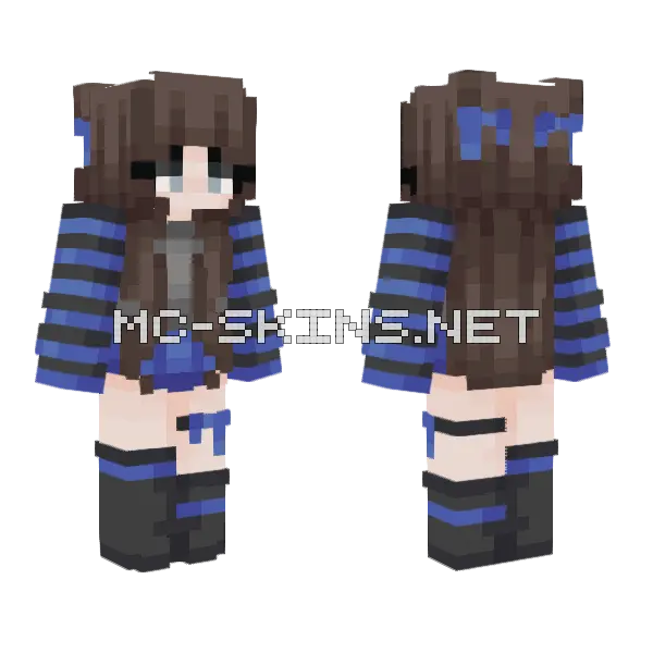 Early Tomorrow F Minecraft skin, front and back