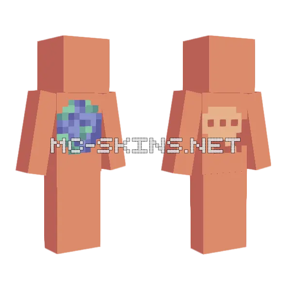 Earth Skin Minecraft skin, front and back