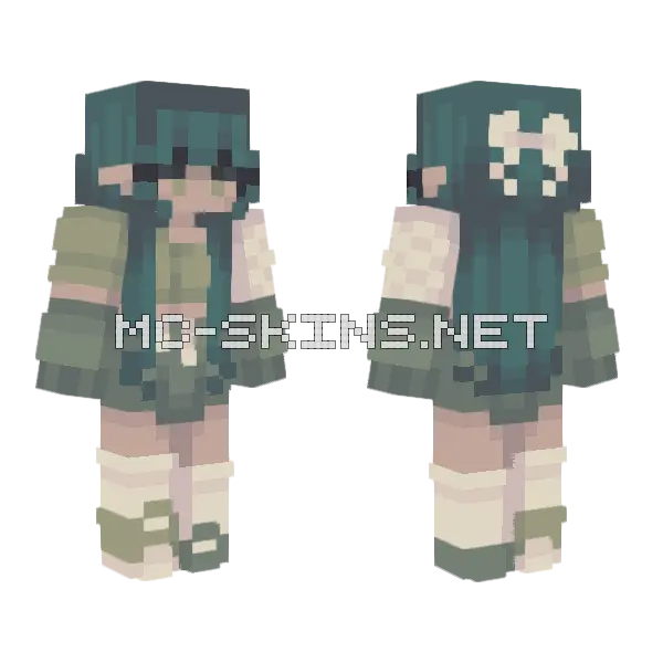 Earthy Pce Minecraft skin, front and back
