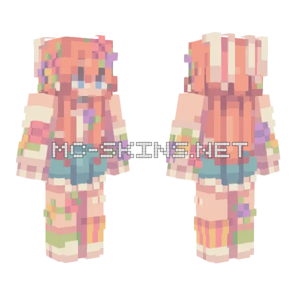 Easter Bunny RCE Minecraft skin, front and back