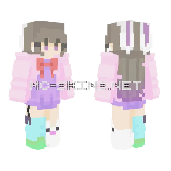 Easter Bunny RCE Minecraft skin, front and back