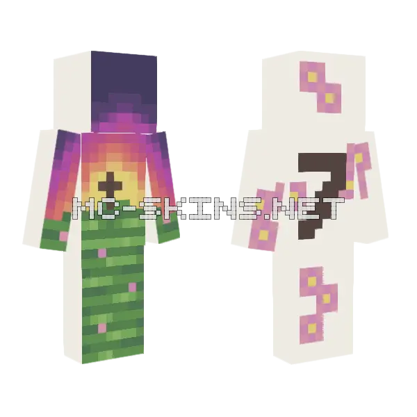 Easter Day 7 Minecraft skin, front and back