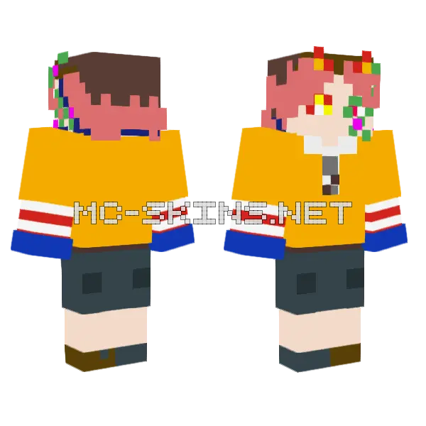 Echo Cowboy Hat Minecraft skin, front and back