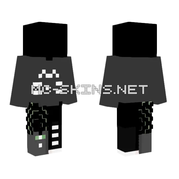 Echo Flame OC Minecraft skin, front and back