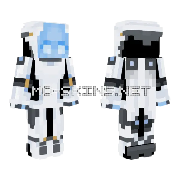 Echo Overwatch Mech Minecraft skin, front and back