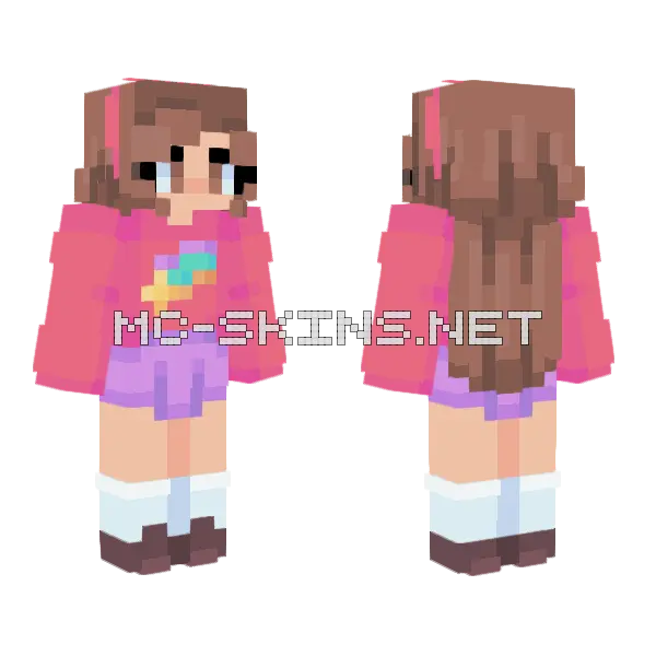 Ecliphix Mabel Pines Minecraft skin, front and back