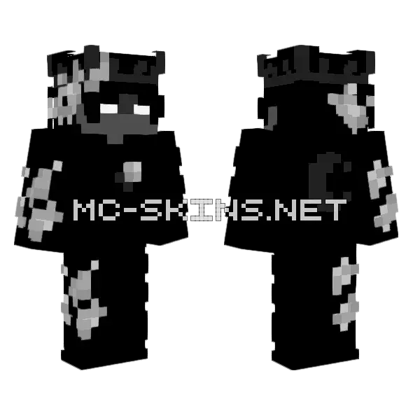 Eclipse 4px Minecraft skin, front and back