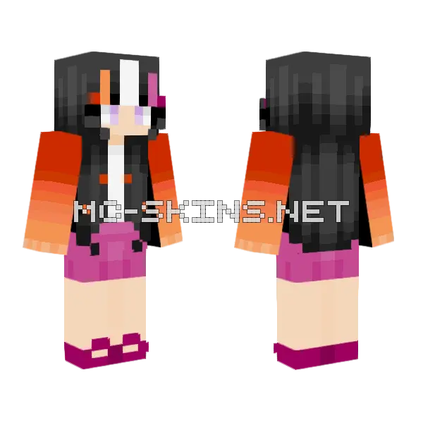 Eclipse Pride Edition Minecraft skin, front and back