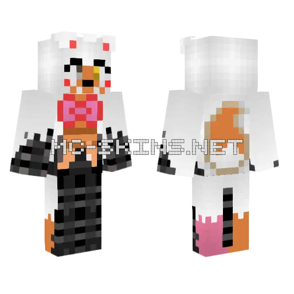 Eclipse The Fox Minecraft skin, front and back