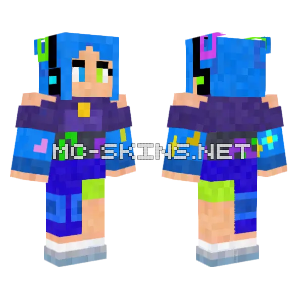 Edd00chan Actual Minecraft skin, front and back