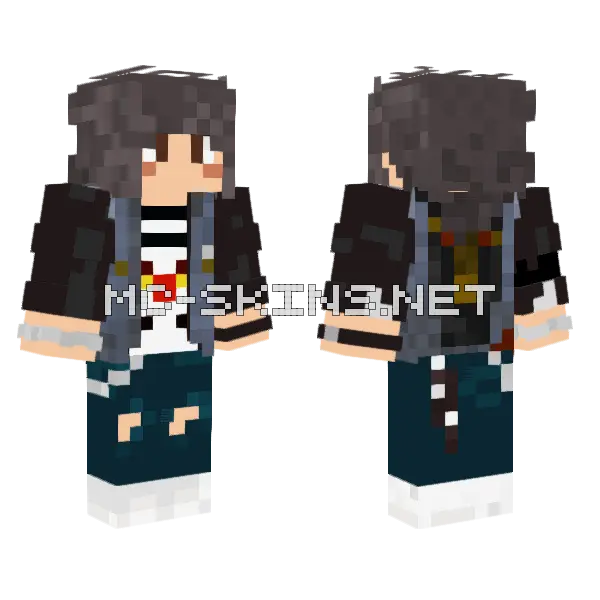 Eddie Munson Skin Minecraft skin, front and back