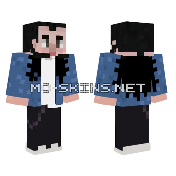 Eddie Munson Stranger Things Minecraft skin, front and back
