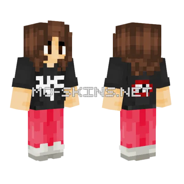 Eddie Van Halen Minecraft skin, front and back