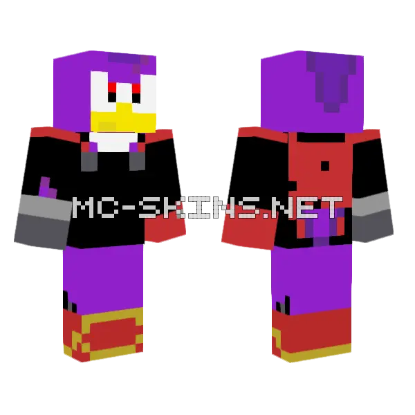 Edge The Hawk My OC Minecraft skin, front and back